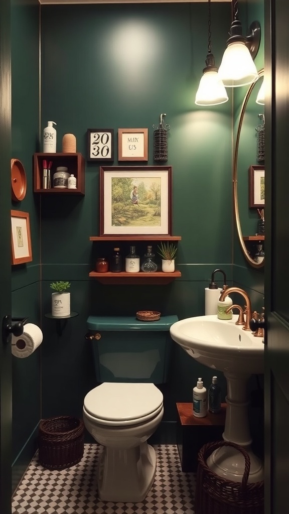 27+ Dark Green Bathroom Ideas